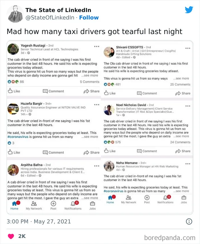"The State Of LinkedIn" Twitter Page Exposes The Cringiest And Most Out-Of-Touch Posts On LinkedIn (30 Pics)
