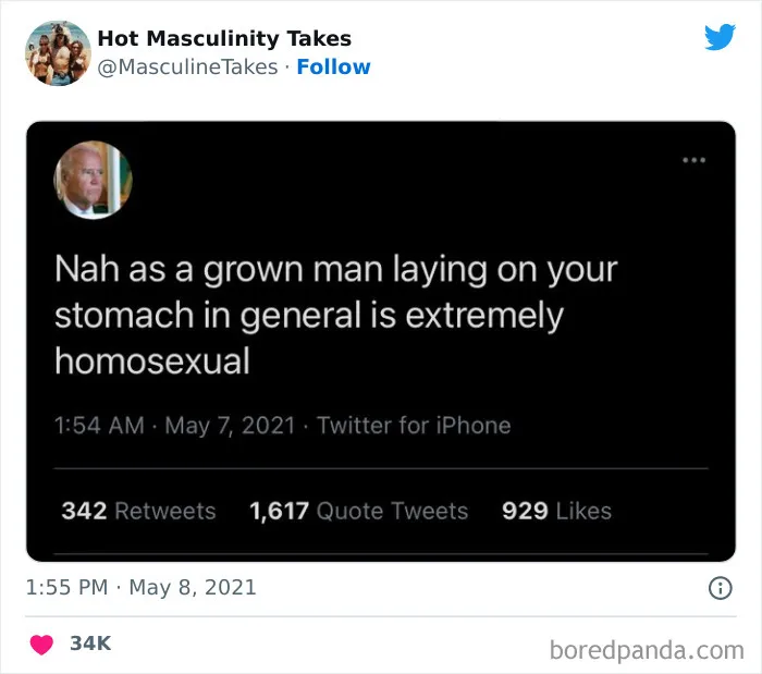 35 "Hot Masculinity Takes" That Are So Wrong, They Had To Be Shamed On This Twitter Page (New Posts)