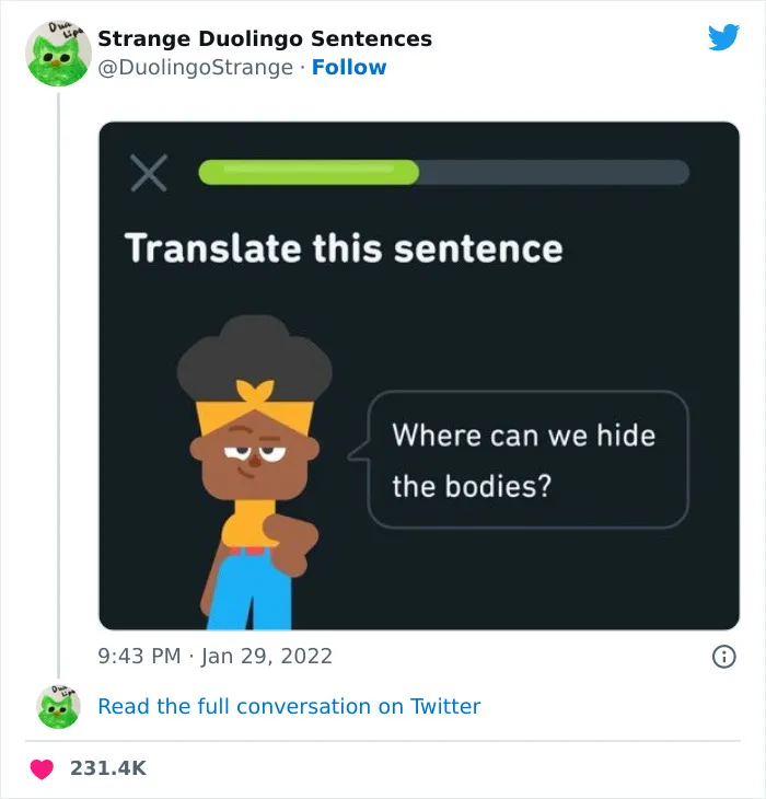 40 Of Duolingo’s Funniest And Most Random Translation Prompts, As Shared By This Twitter Account