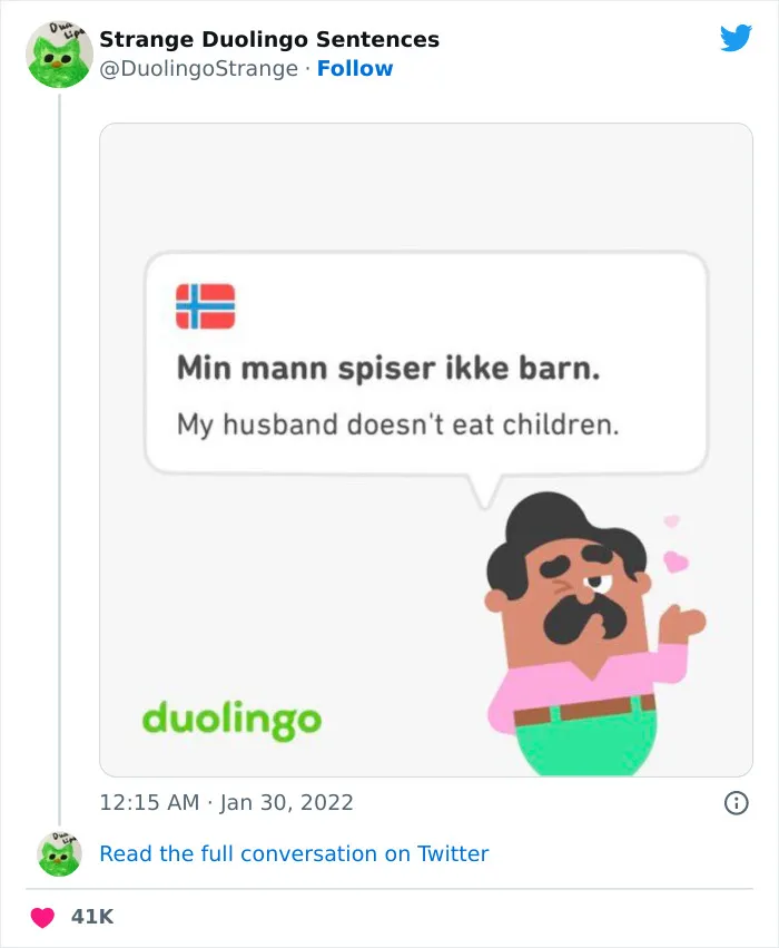 40 Of Duolingo’s Funniest And Most Random Translation Prompts, As Shared By This Twitter Account