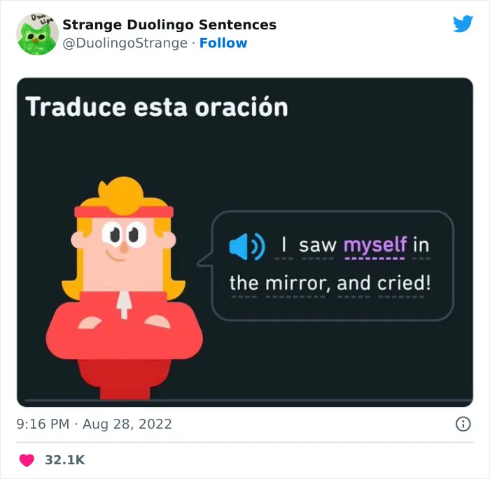 40 Of Duolingo’s Funniest And Most Random Translation Prompts, As Shared By This Twitter Account