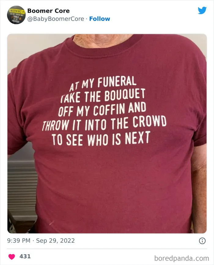 40 Cringy, Tasteless, And Cursed "Boomer Core" Items Of Clothing People Actually Wear In Public, As Shared On This Twitter Page