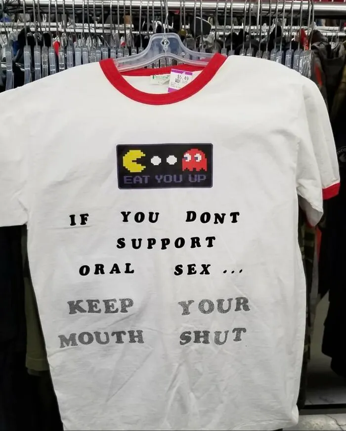 This Account Is Dedicated To Shirts “Left For Dead In The World’s Thrift Stores”, And Here Are 40 Of The Funniest Ones