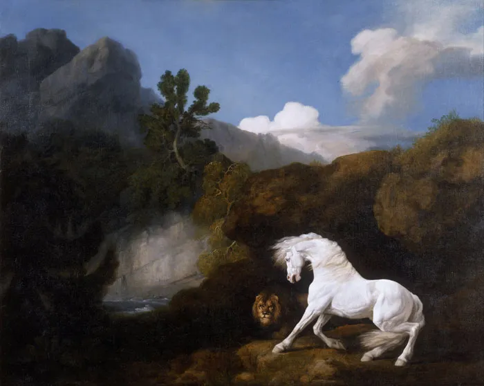 A Horse Frightened By A Lion (1770) By George Stubbs