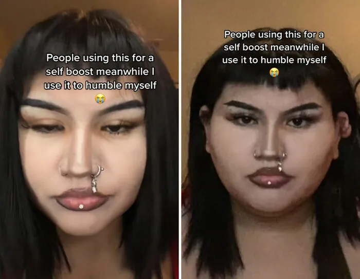 TikTok Selfie Trend Has People Surprised By How They Really Look And Here Are 35 Side-By-Side Comparisons