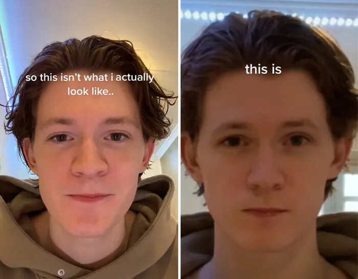 TikTok Selfie Trend Has People Surprised By How They Really Look And Here Are 35 Side-By-Side Comparisons