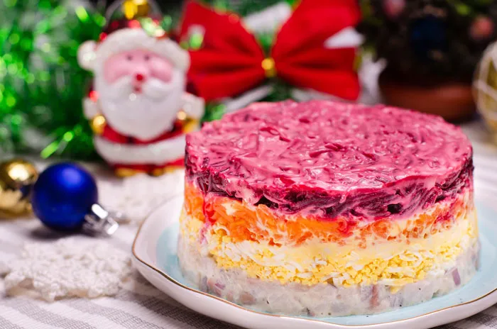 Selyodka Pod Shuboy, A Traditional Russian Christmas Food