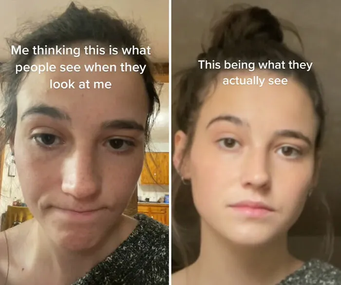 TikTok Selfie Trend Has People Surprised By How They Really Look And Here Are 35 Side-By-Side Comparisons