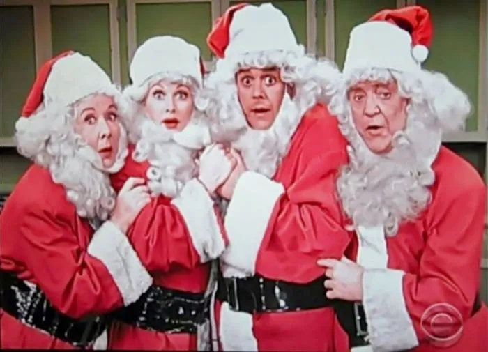 People dressed like Santa