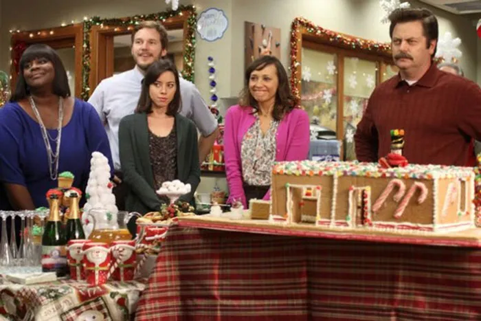 People at the Christmas party 