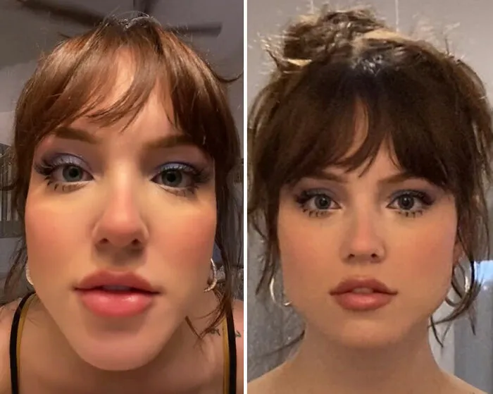 TikTok Selfie Trend Has People Surprised By How They Really Look And Here Are 35 Side-By-Side Comparisons