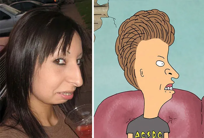Butthead and similar looking woman 