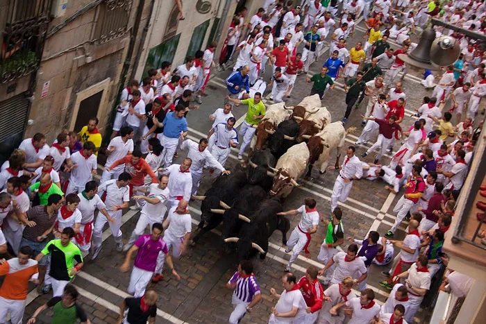 Run With The Bulls In Pamplona, Spain