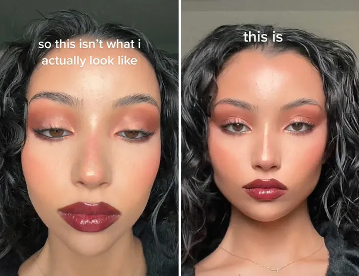 TikTok Selfie Trend Has People Surprised By How They Really Look And Here Are 35 Side-By-Side Comparisons