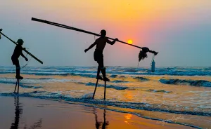 I Photographed Fishermen, Who Use Stilts For Inshore Fishing