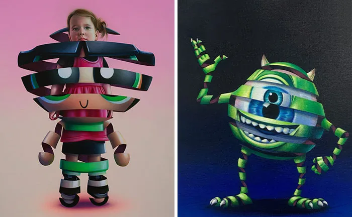 30 Ilustraciones mostrando lo que hay "atrapado" en el interior de famosos personajes de la cultura pop