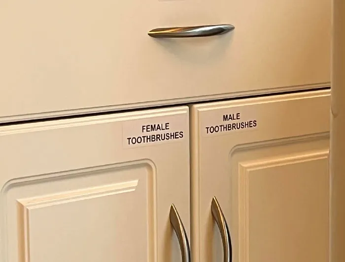 At My Dentist Office. Can’t Have These Toothbrushes Commingling It’s An Abomination