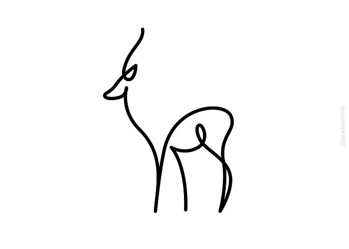 One Line Gazelle
