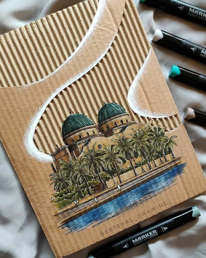 Here Are 26 3D Building Cardboard Artworks Made By This Student Of Architecture