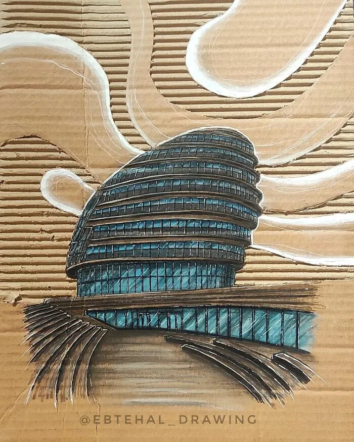 Here Are 26 3D Building Cardboard Artworks Made By This Student Of Architecture