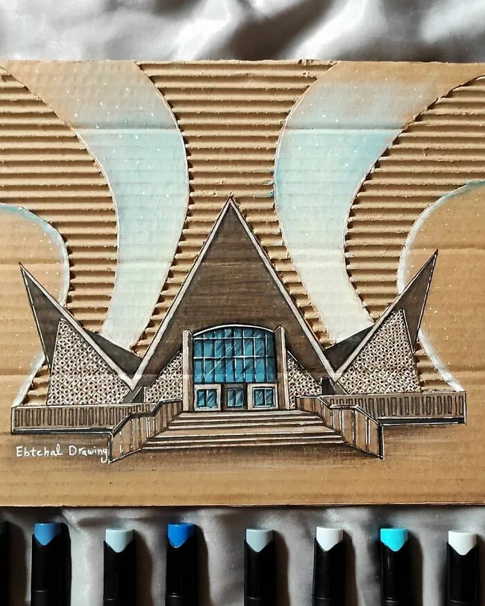 Here Are 26 3D Building Cardboard Artworks Made By This Student Of Architecture