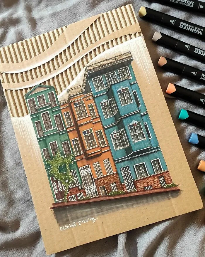 Here Are 26 3D Building Cardboard Artworks Made By This Student Of Architecture