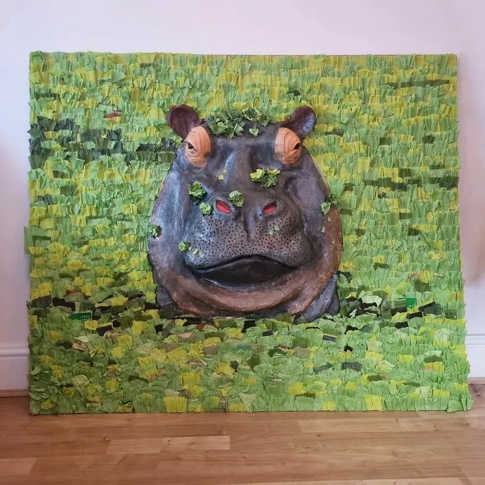 London-Based Artist Is Motivated To Produce Art That Helps Protect Endangered Animal Species By Reusing Discarded Materials For His Life-Like Sculptures (22 Pics)