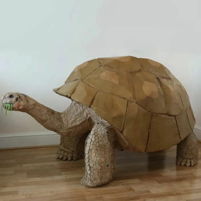 London-Based Artist Is Motivated To Produce Art That Helps Protect Endangered Animal Species By Reusing Discarded Materials For His Life-Like Sculptures (22 Pics)