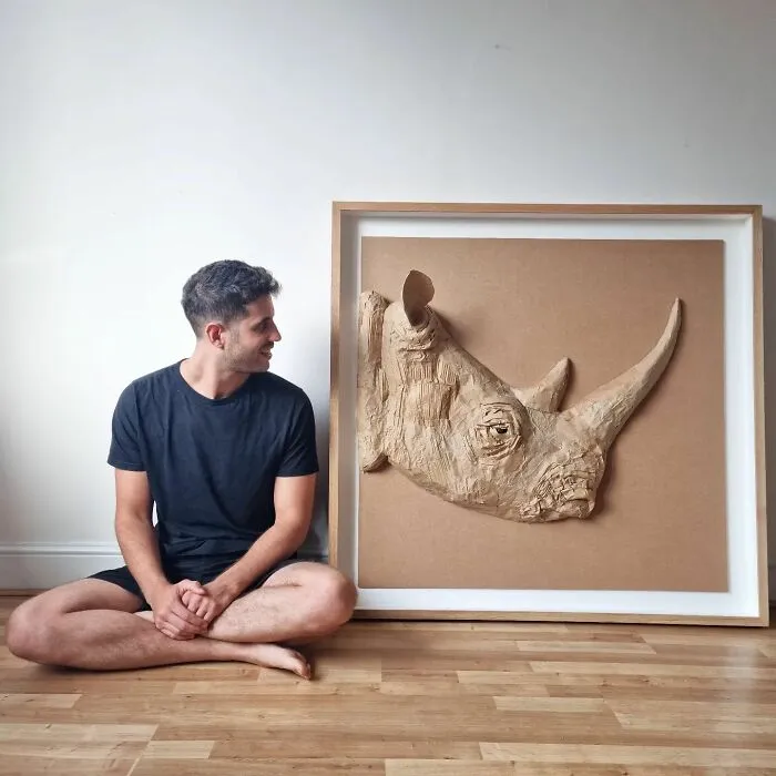 London-Based Artist Is Motivated To Produce Art That Helps Protect Endangered Animal Species By Reusing Discarded Materials For His Life-Like Sculptures (22 Pics)