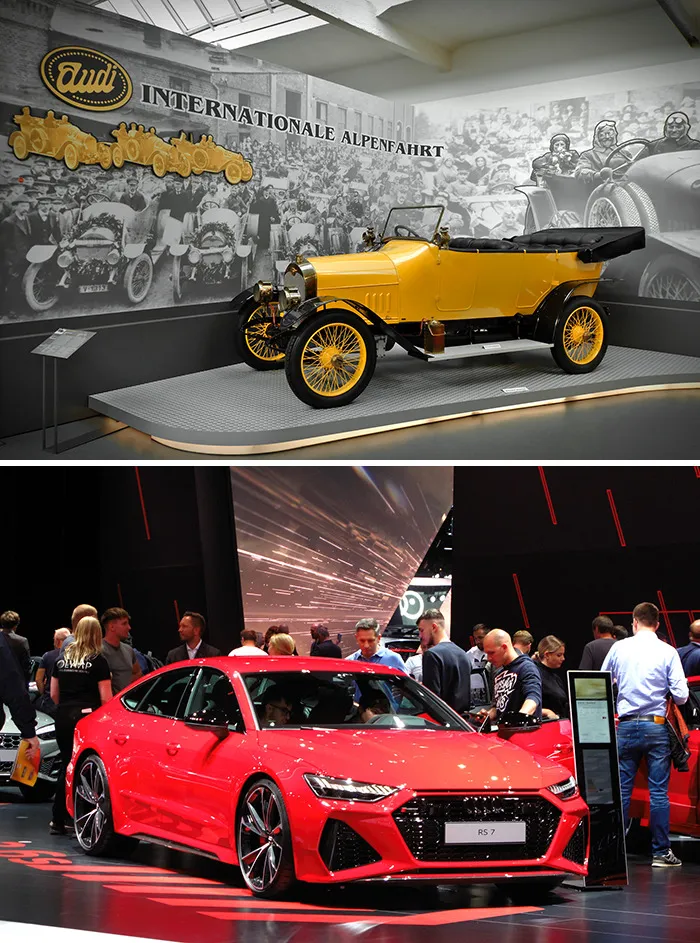 Audi Typ B (1910) vs. Audi RS7 Sportback (2019)