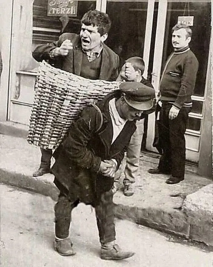 In The 1960s, Bars In Istanbul Would Hire Someone To Carry Drunk People Back To Their Homes In Baskets