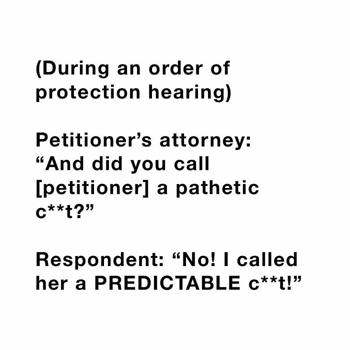40 Of The Funniest Things People Overheard In Courthouses, As Shared On This Instagram Page (New Posts)