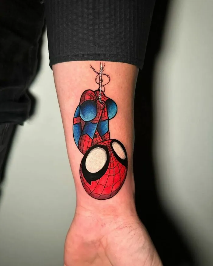Chibi Spiderman Tattoo