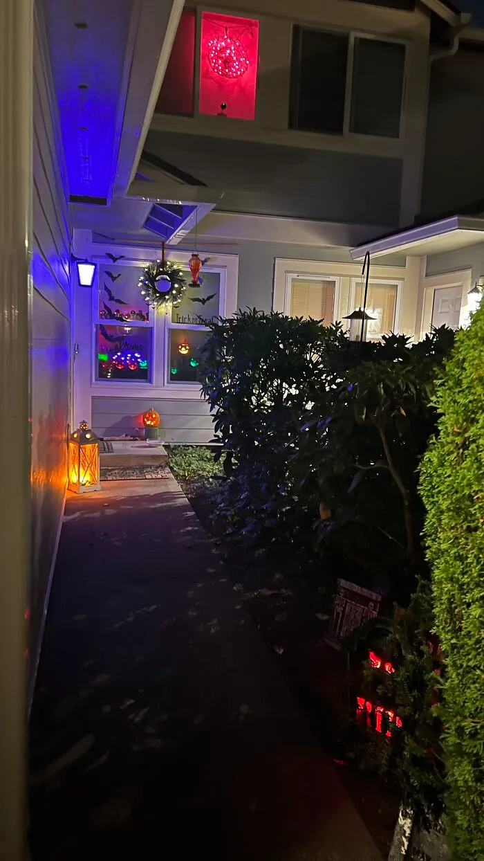 Halloween In My Windows And On My Front Patio/Walkway!