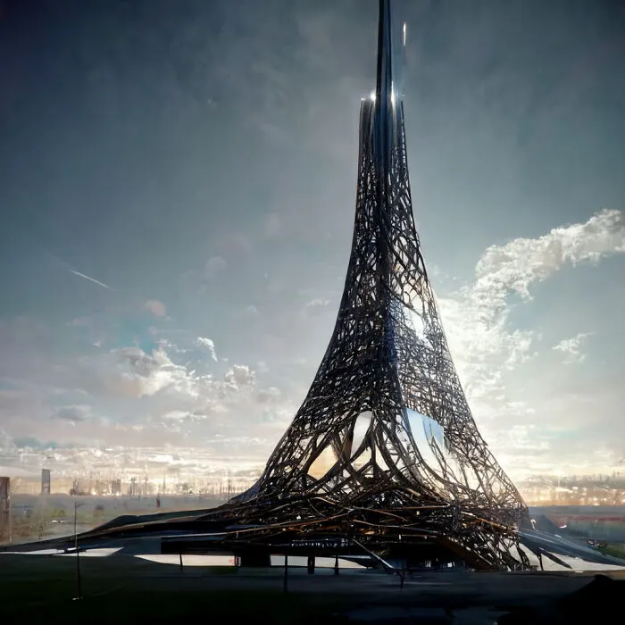 The Eiffel Tower In Paris, Redesigned In The Style Of  Zaha Hadid