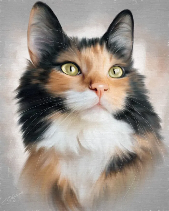 I Specialize In Turning Your Favorite Pet Photos Into Custom Digital Portraits (8 Pics)