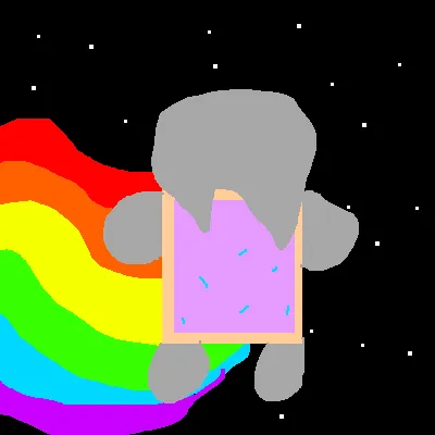 Evil Nyon Cat (I Used The Website Piskleapp)