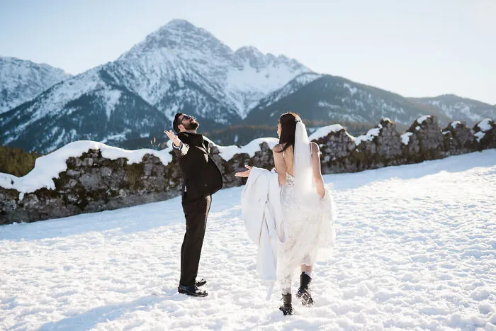 Basking In The Warm Sunshine On A Snowy, January Day In The Austrian Alps
