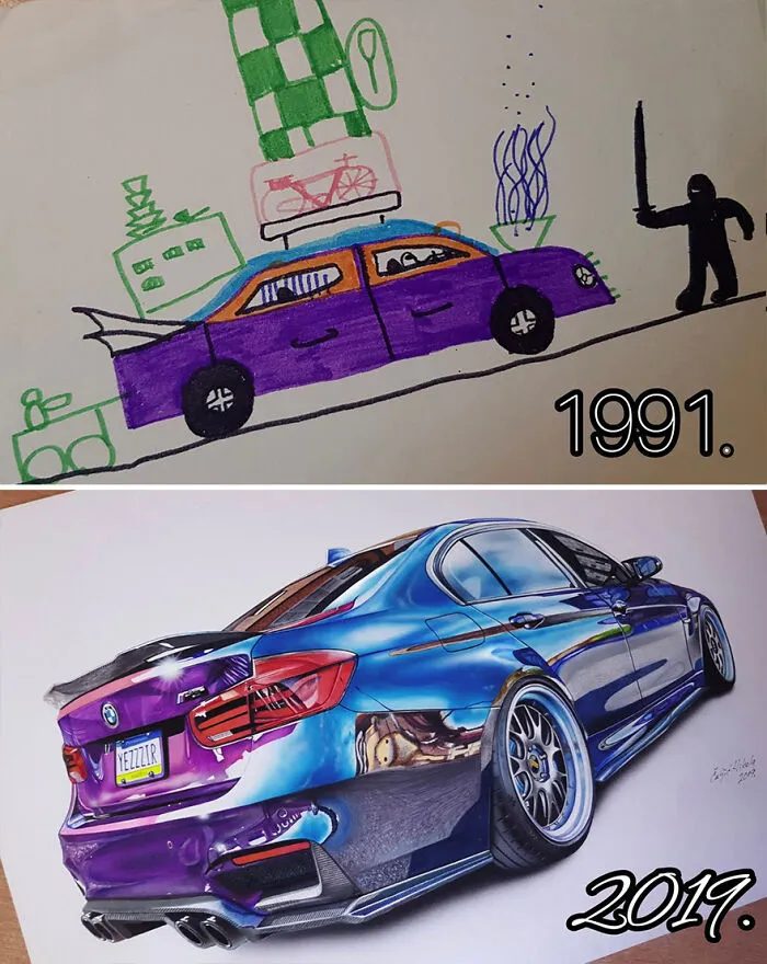 I Started Drawing Cars After A Break Of Over 20 Years, And Here Are 9 Pictures Of My Best Work