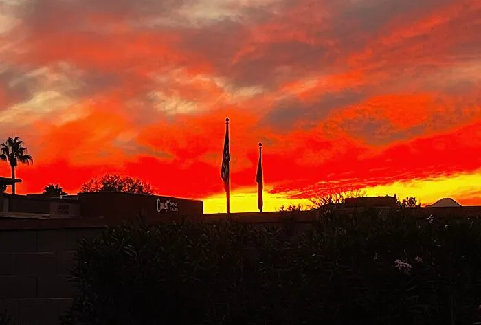 We Get Great Sunsets From Our Back Patio In Scottsdale, Arizona
