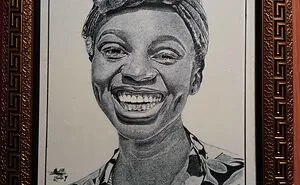 I Made This Using A Black Ballpoint Pen, Spent 90hrs Making This Beautiful Portraits.