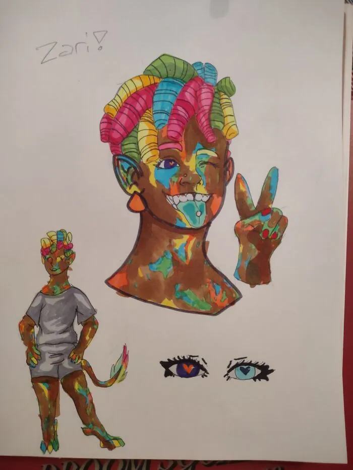 I Drew A Character Based On The Holiday Of Holi Phagwa, And Named Them Zari