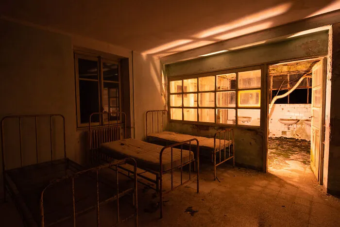 La Salle Du Fond - A Tree Is Growing In This Room, In A Sanatorium