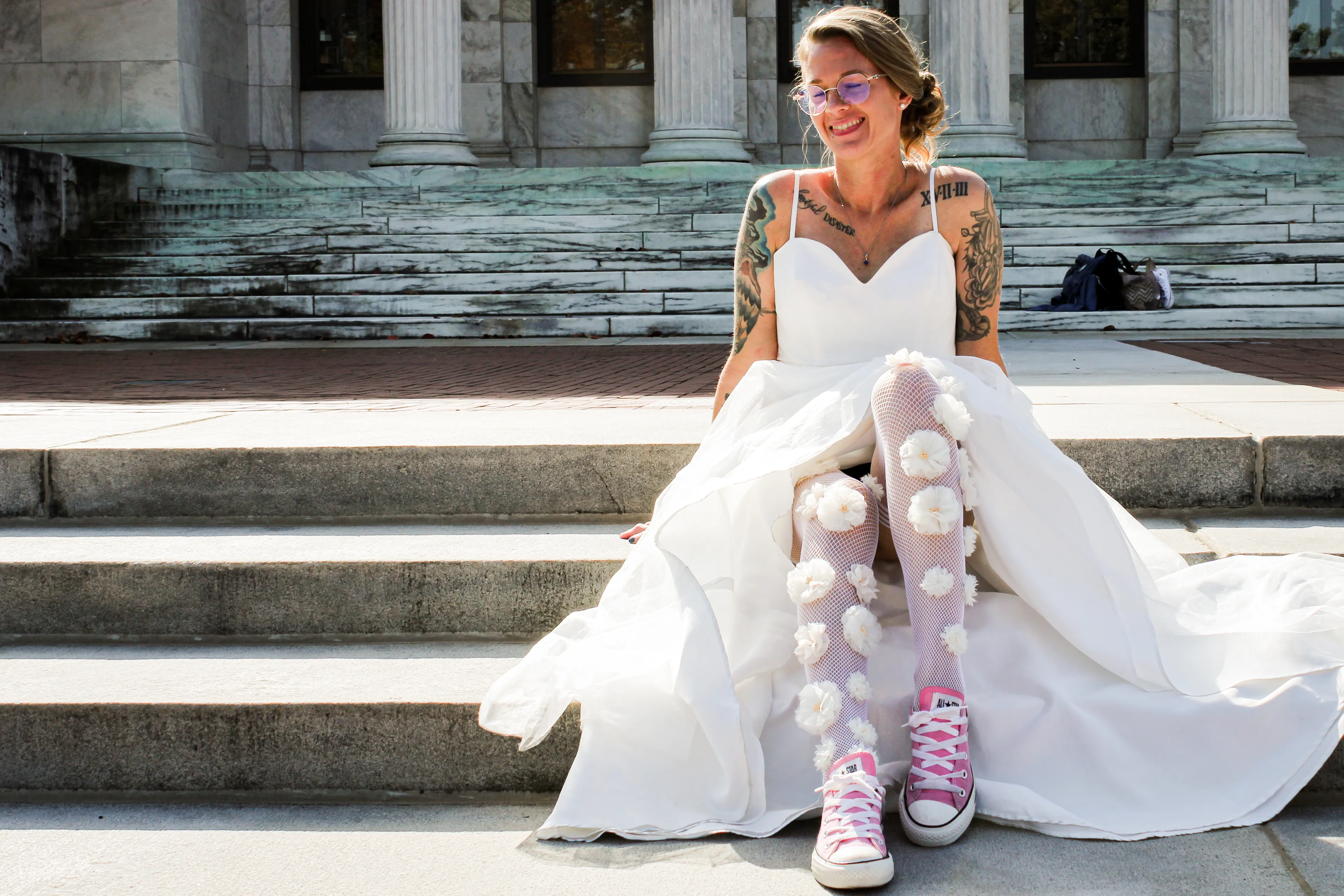 Magical Floral Fishnet Tights I Handmake For  Brides