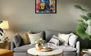Mahakaaya Ganesh | Handpainted Lord Ganesha, Ganesh Square Acrylic On Canvas Painting For Your Home