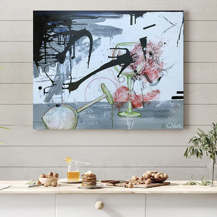 "One Down" Painting In Kitchen Interior