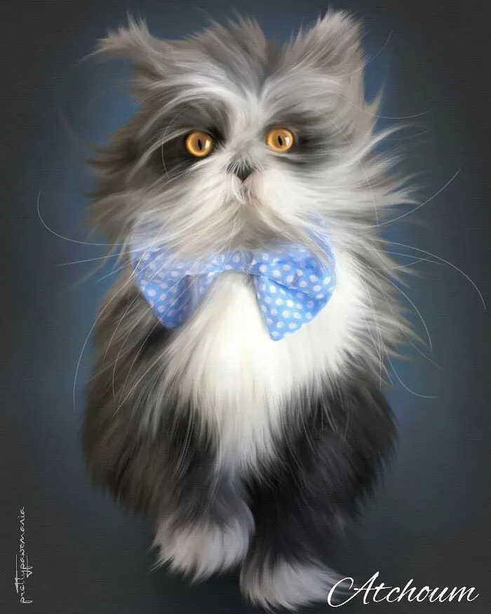 I Specialize In Turning Your Favorite Pet Photos Into Custom Digital Portraits (8 Pics)