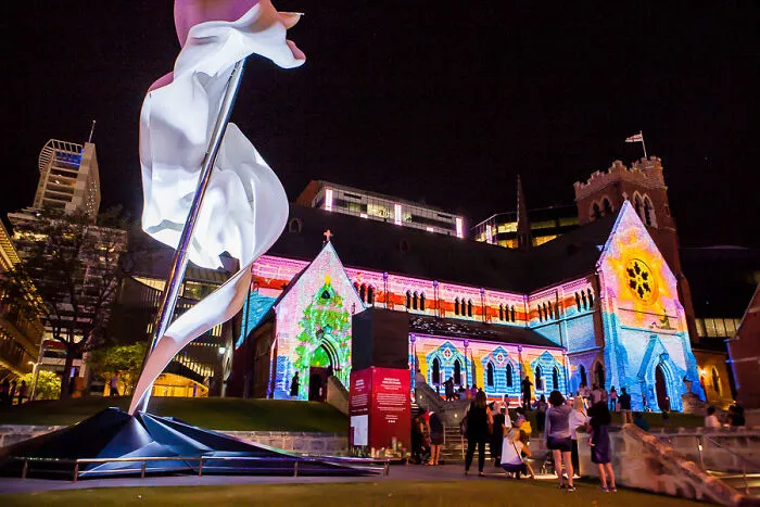 Perth, Australia. During Christmas They Light Up This Building In The City With Projections. N