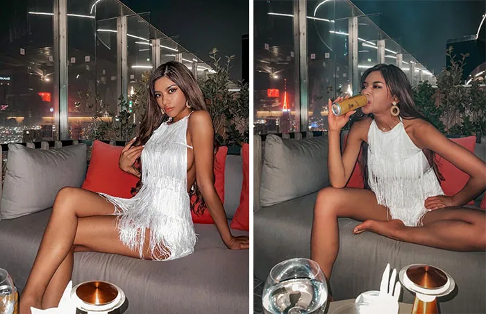 Esta modelo demuestra que lo que vemos en Instagram no siempre es igual la realidad