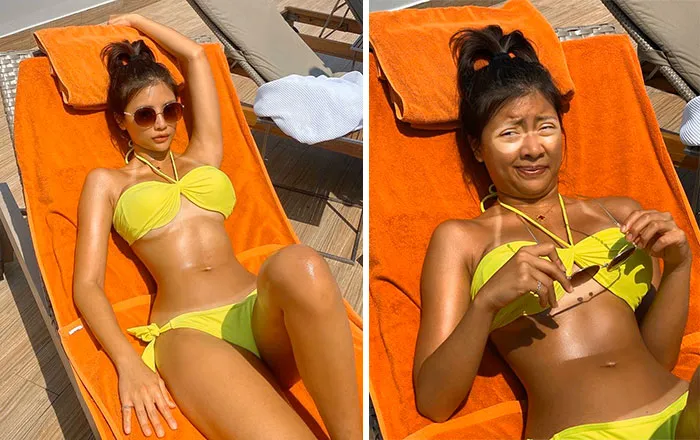 Esta modelo demuestra que lo que vemos en Instagram no siempre es igual la realidad